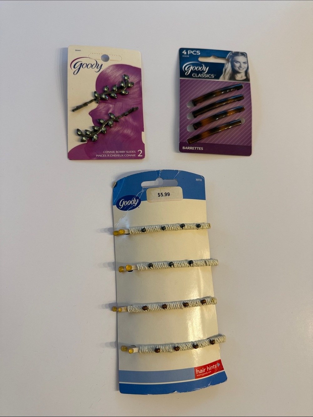 Vintage Goody Women’s Assorted Hair Barrettes and Bobby Pins